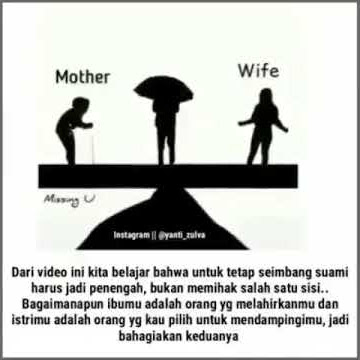 Story wa untuk seorang suami istri dan ibu kandungnya sedih banget