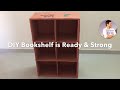 Build your own Bookshelf with recycled Carton-boxes/ Cardboard with No Cost | No Tools| DIY Project