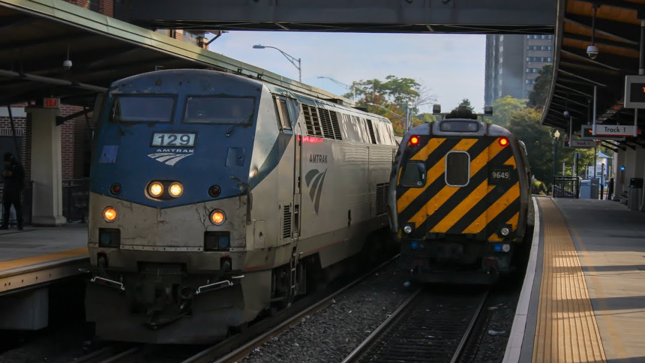 Amtrak and CTrail Action @ Meriden, CT