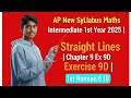 Inter first year maths new syllabus straight lines chapter 9 exercise 9 d