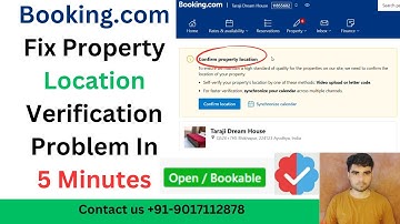 Booking.com Property Location Verification | How to verify your property on booking.com