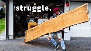 Building furniture in my garage.