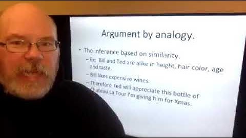 Introduction to Inductive Logic:  Video #2.  Arguments by analogy.