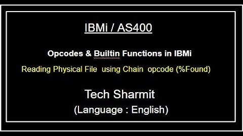 IBMi (AS400) Reading Physical File using Chain opcode in  RPGLE  | as400 beginner | Opcodes in rpgle