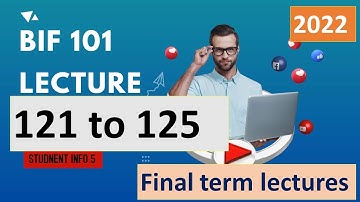 BIF101 LECTURES 121 to 125 _SHORT QUESTIONS, MCQS FOR FINAL TERM