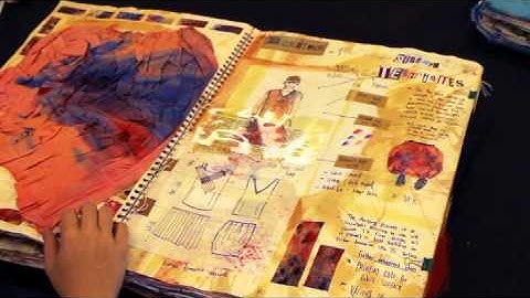 Glenn Wigham A* A-Level Textiles Sketchbook - Durham Sixth Form Centre