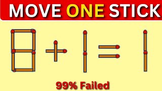 🔥🧩 99% Failed This! Can You Move ONE Stick to Fix the Equation? 🤔✅