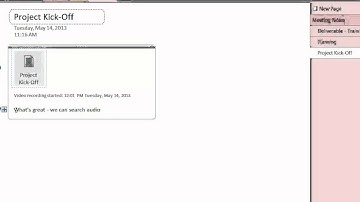OneNote 2010: Annotate Audio and Video Recordings