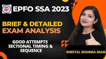 EPFO SSA Exam Analysis 2023 | GA Question | Good Attempts | Exam Analysis | Section Timing #epfossa