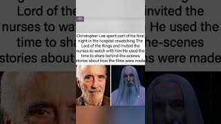 #ChristopherLee #LordOfTheRings #LOTR #Saruman #PeterJackson #BehindTheScenes #MovieLegend #Tolkien