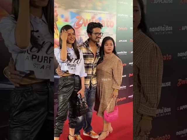 Bharti Singh With Husband And Best Friend Jasmine At Zwigato Special Screening #bhartisingh class=