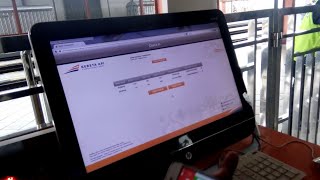 bording pas tiket kereta api di stasiun gombong