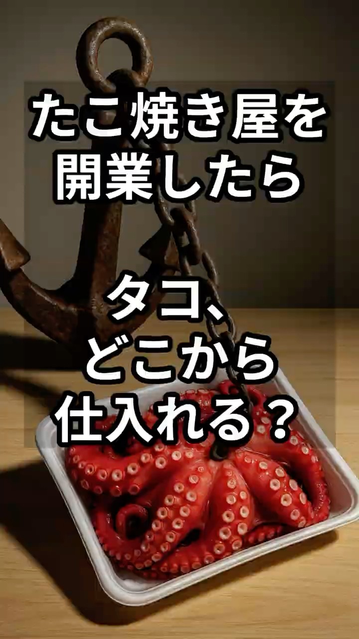 たこ焼き屋を開業したら、タコどこから仕入れる?
