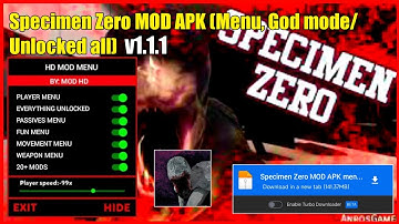 Specimen Zero Mod Apk Latest Version Unlock New Map Free Download 2025 Menu All