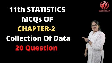 11th Statistics Chater-2  MCQS || MCQs Question of Collection Of Data || 11th Statistics
