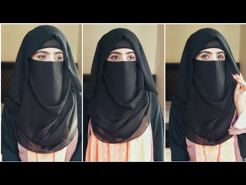 2 minute Niqab || instant hijab tutorial | Use Hijab as a Cap | Niqab Style