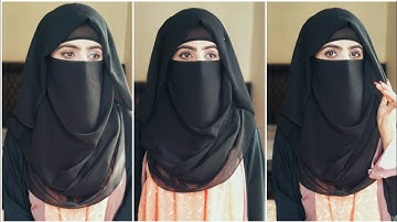 2 minute Niqab || instant hijab tutorial | Use Hijab as a Cap | Niqab Style