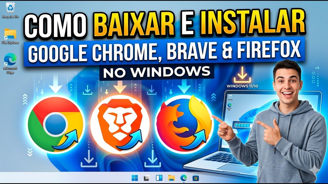Como baixar e instalar o navegador Google Chrome, Brave e Firefox no ...