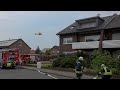 [KÜCHENBRAND] Kind kann gerettet werden - Feuerwehr Hörstel schnell vor Ort - Hubschrauberlandung