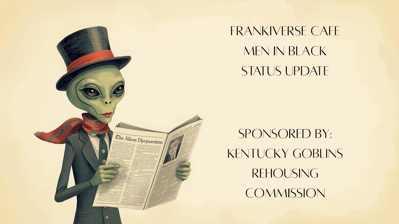 Men In Black Status Update | FrankiVerse Cafe | Mothman Days Missed by Mysterius Patrons