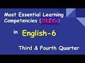 English 6 Most Essential Learning Competencies MELCs in Third and Fourth Quarters #english6 #MELCs Mp3 Song