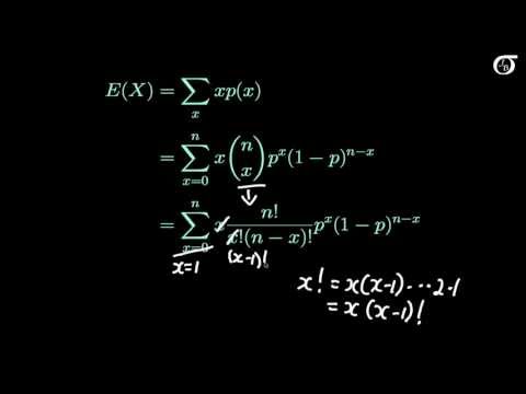 بائنومیئل ڈسٹری بیوشن: ریاضی کے لحاظ سے وسط اور تغیر کو اخذ کرنا