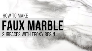 How to Make a Faux Marble Counter Top with Epoxy Resin