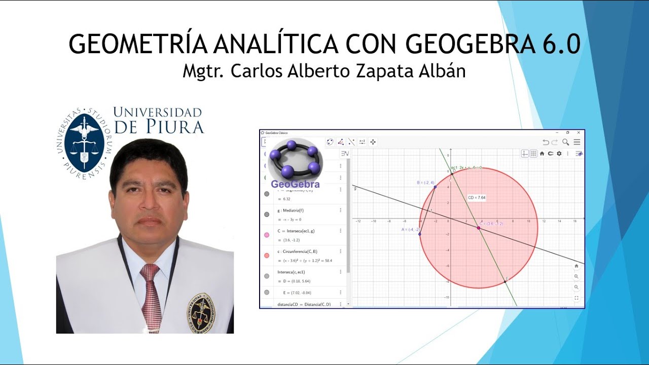 Descubre los secretos  de la Geometría Analítica con Geogebra 6.0 Cazamat