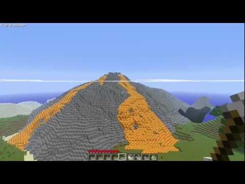 Minecraft how to build an erupting volcano tutorial 1.7.1 Minecraft how to build an erupting volcano tutorial 1.7.1