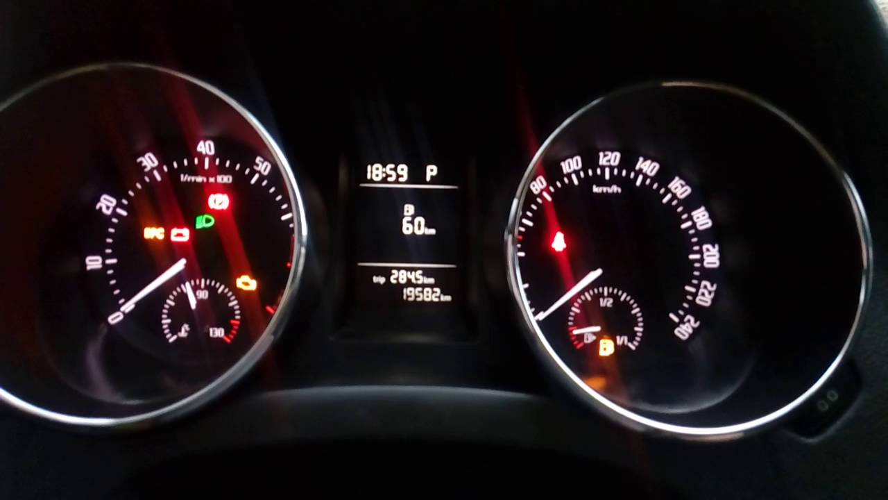 Gauge Staging/Needle Sweep on Ignition Skoda Yeti 2012 YouTube
