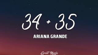 Ariana Grande - 34+35 (lyrics video)