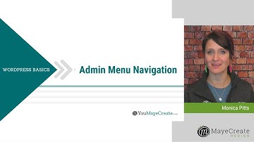 WordPress Basics - Admin Menu Navigation