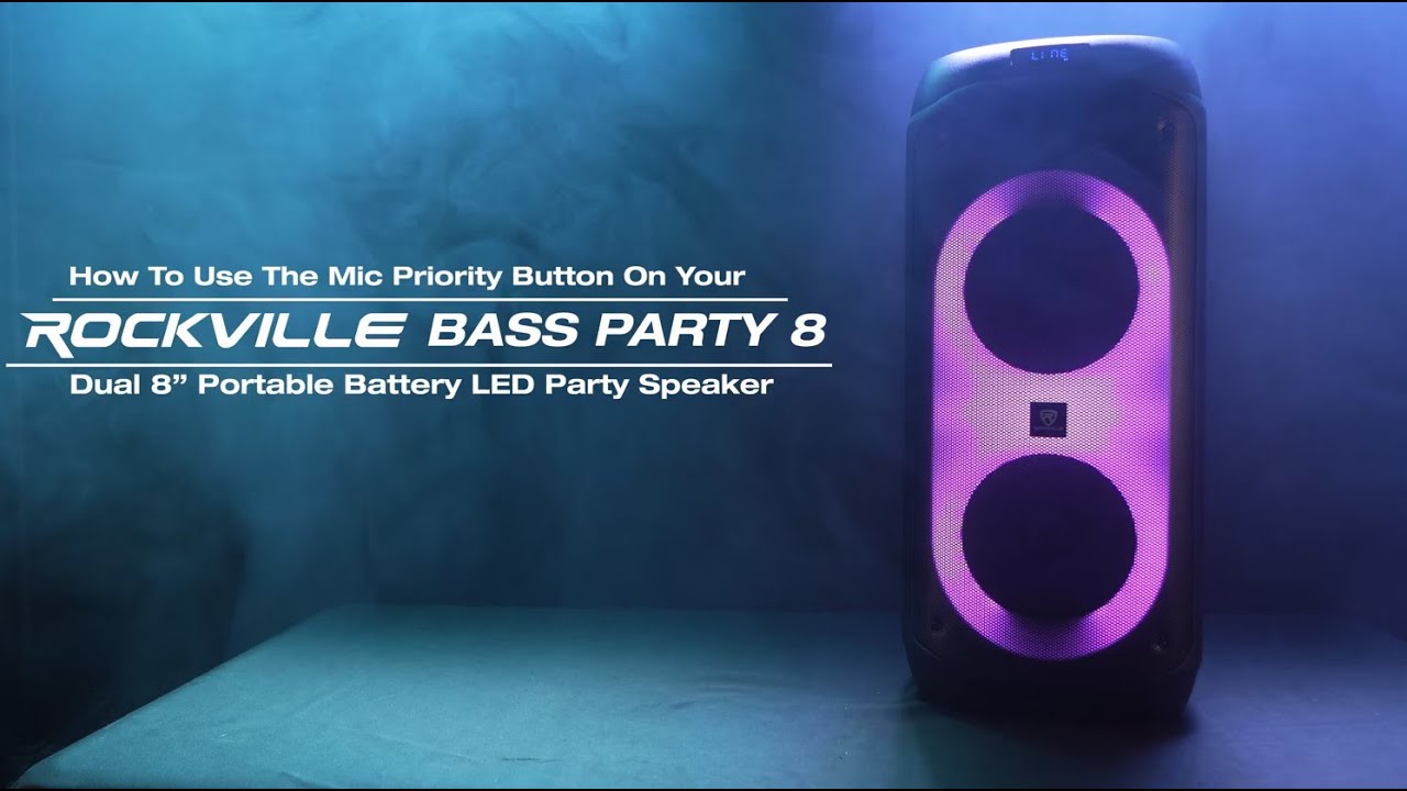 How To Use The Mic Priority Feature On Rockville BASS PARTY 8 Dual 8