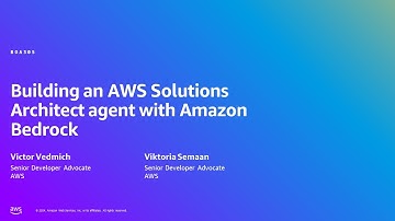 AWS Summit Berlin 2024 - Building an AWS solutions architect agent with Amazon Bedrock (BOA305)