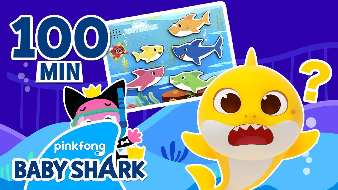 Baby Shark Dinosaur, Animal, Toy - All Sharks!, +Compilation, Doo Doo  1hour, Baby Shark Of