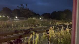 LIRR Train #8717 517/504 (Westbound Cannonball) Passing the Mastic Railroad Crossing