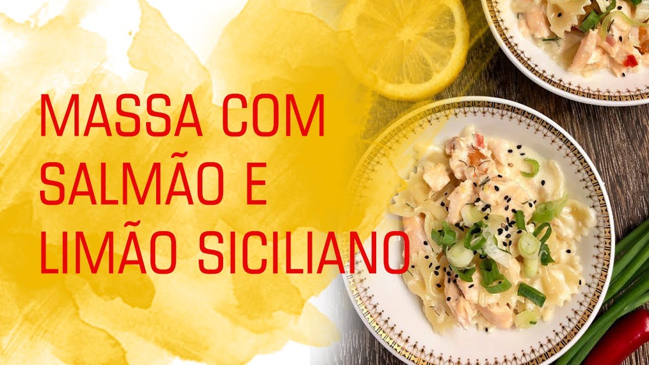 Massa com salmão e limão siciliano