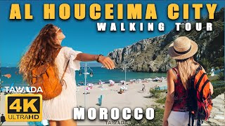 Al Houceima city downtown walking tour ( Morocco 4K UHD )