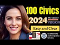 2024 EASY Answer SLOW USCIS Official 100 Civics Questions and Answers US Citizenship Interview 2024