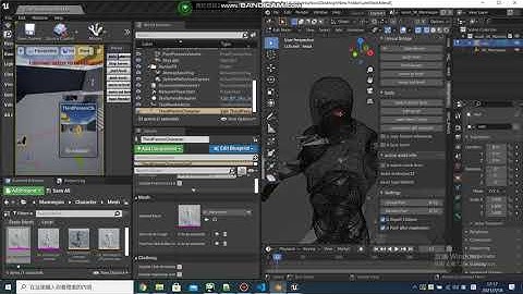 Unreal Engine Blender Bridge： 17 skeletal mesh:Edit skeletal mesh
