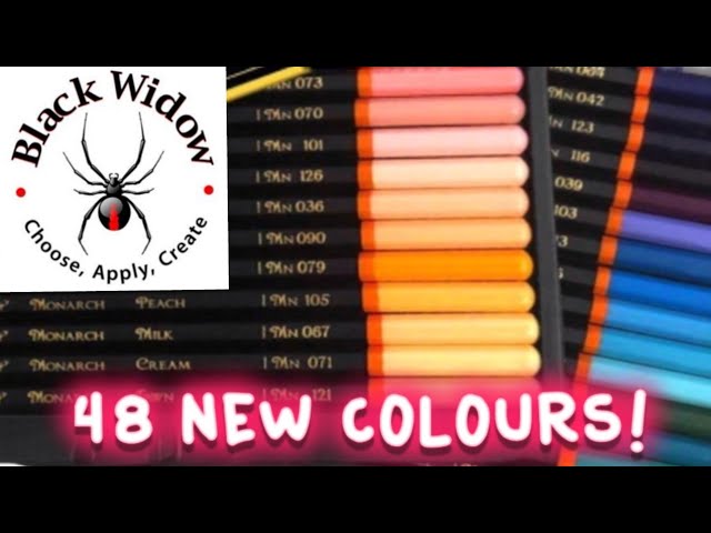 Black Widow Monarch Colored Pencils For Adult Coloring - 48 Coloring  Pencils With Smooth Pigments - Best Color Pencil Set For Adult Coloring  Books And Drawing. : Arts, Crafts & Sewing 