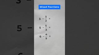 Mixed Fractions Trick #mathematics #maths #fraction #algebra #shorts
