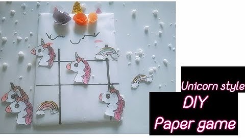 How to make unicorn board game/DIY paper game making /easy game with paper.