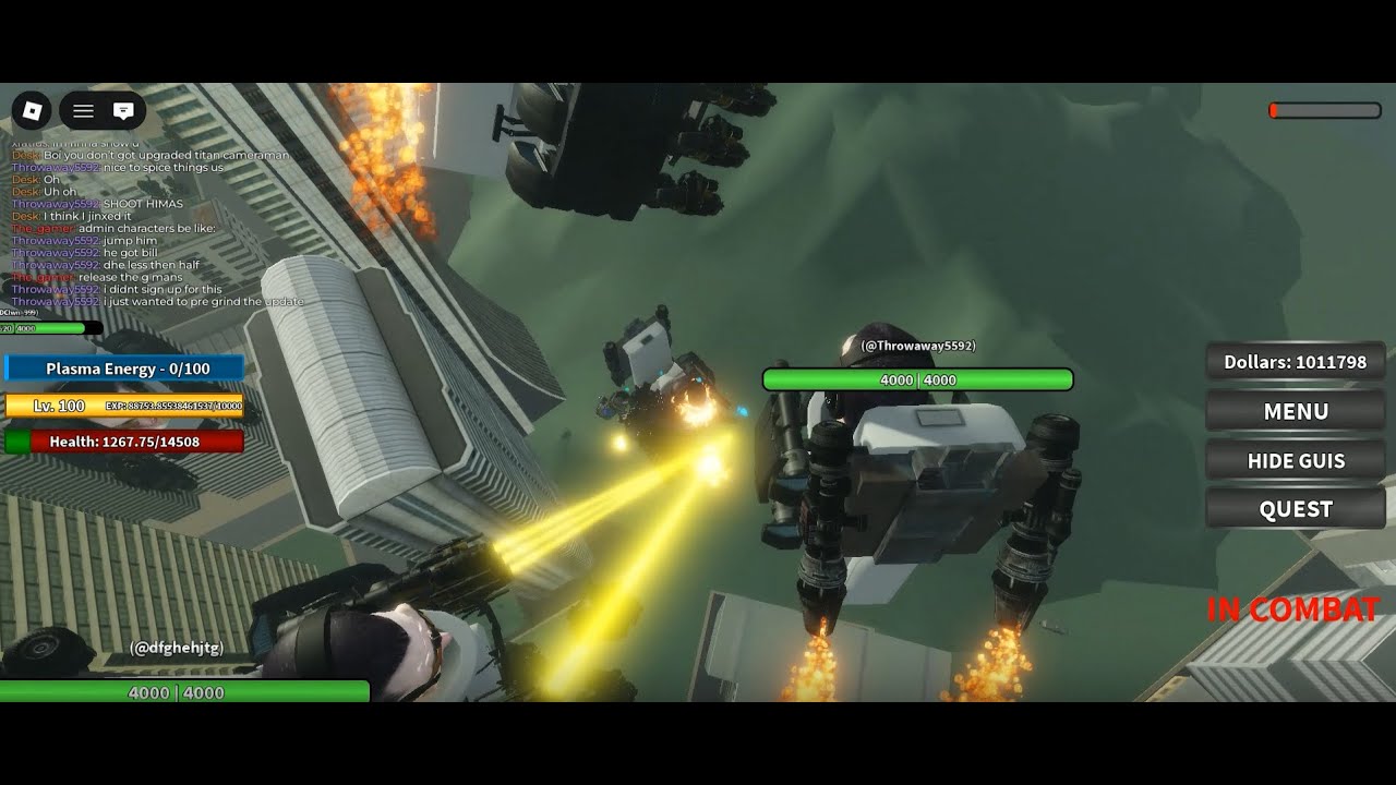 Fighting a whole server of G-toilets in titan only BU