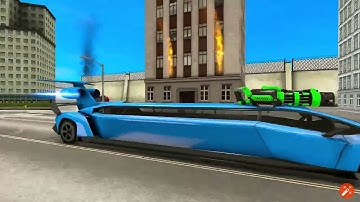 Flyin Limo Robot Car Transform police Robot Games play 📼