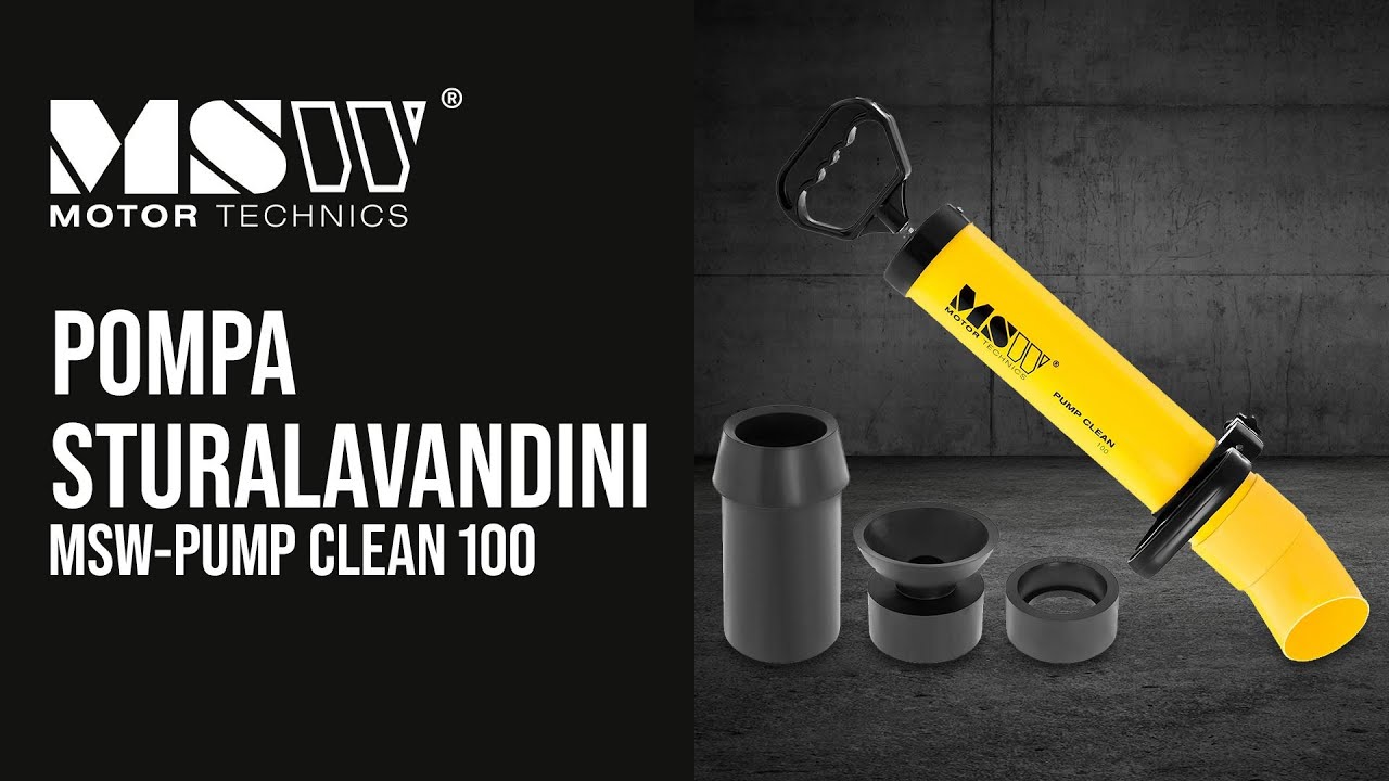 Pompa Sturalavandini MSW 70 Mm - Per Lavandini E Otturazioni, Con 2 Adattatori In Gomma