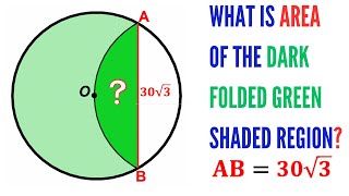 Can you find area of the dark Green shaded region? | (Circle) | #math #maths #geometry