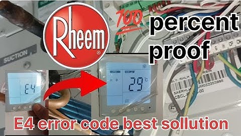 Rheem ac me  E4 error aa raha hai l Rheem ac e4 error kaise solve kare l rheem ac me e4 aa raha