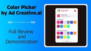Color Picker By Ad Creative.ai Review and Demonstration (Google Chrome Extension)