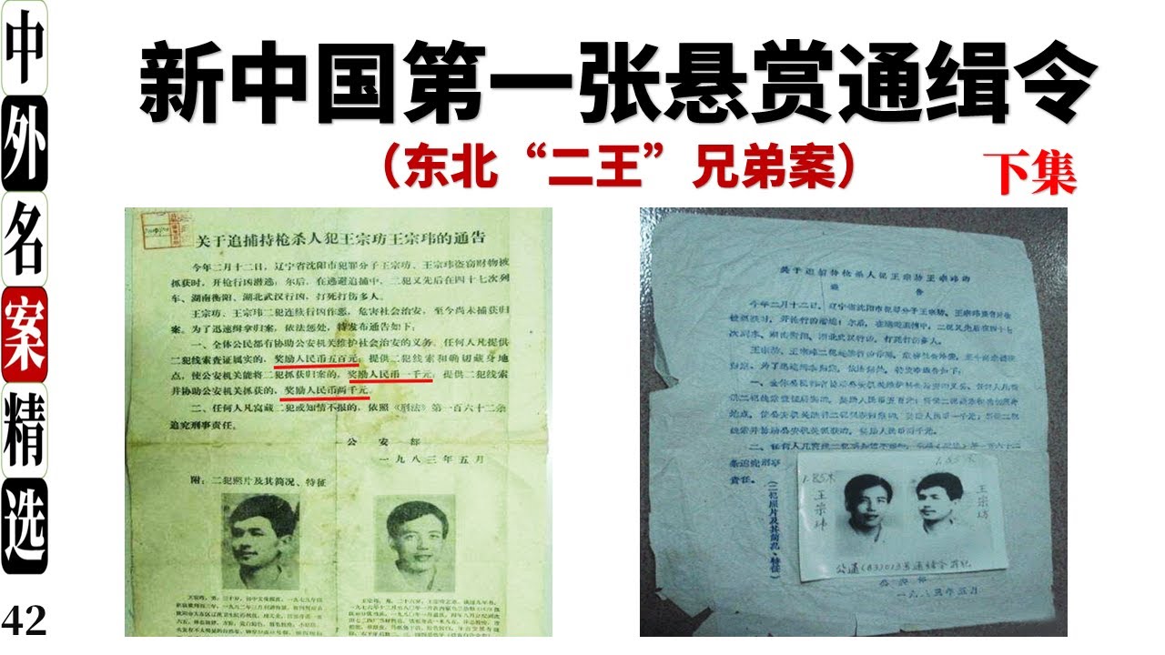 新中国第一张悬赏通缉令（东北二王兄弟案）下集